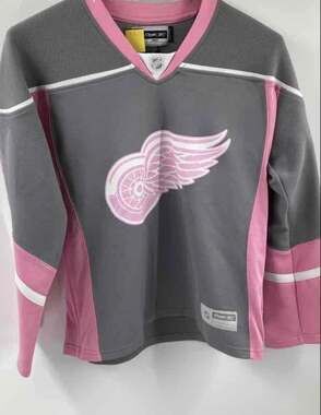 Pavel Datsyuk #13 Detroit Red Wings Reebok Grey and Pink Fashion Jersey